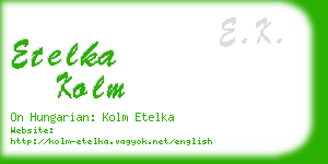 etelka kolm business card